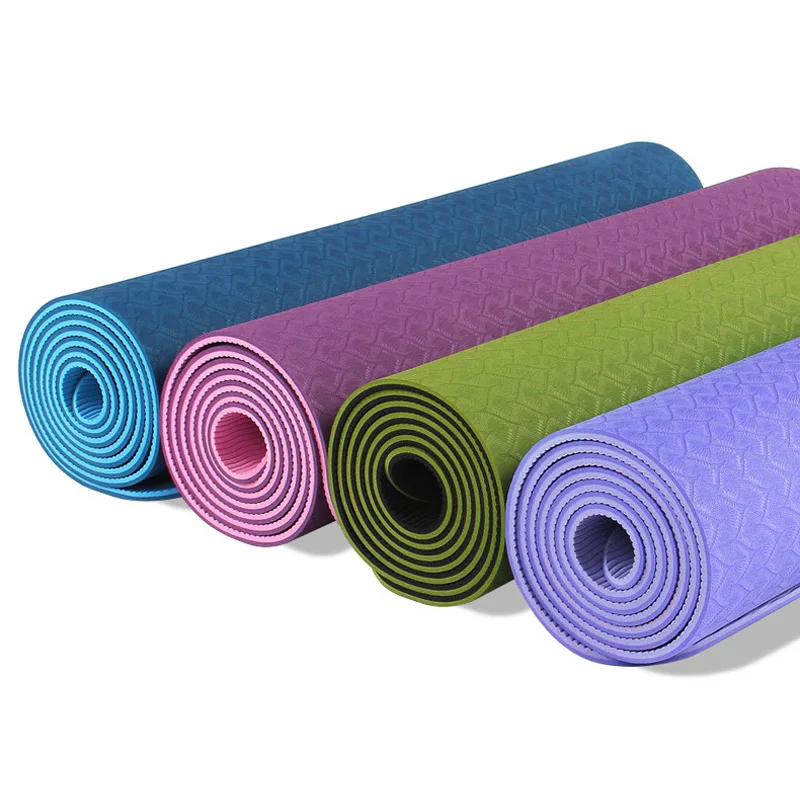 4 Color 183x61cmx 6mm Tpe Yoga Mat Dampproof Sleeping Soft And