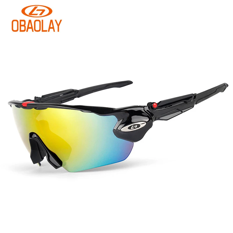 OBAOLAY Goggles Polarized Cycling Bike Sunglasses 5PCS Jawbreaker Lens Glasses
