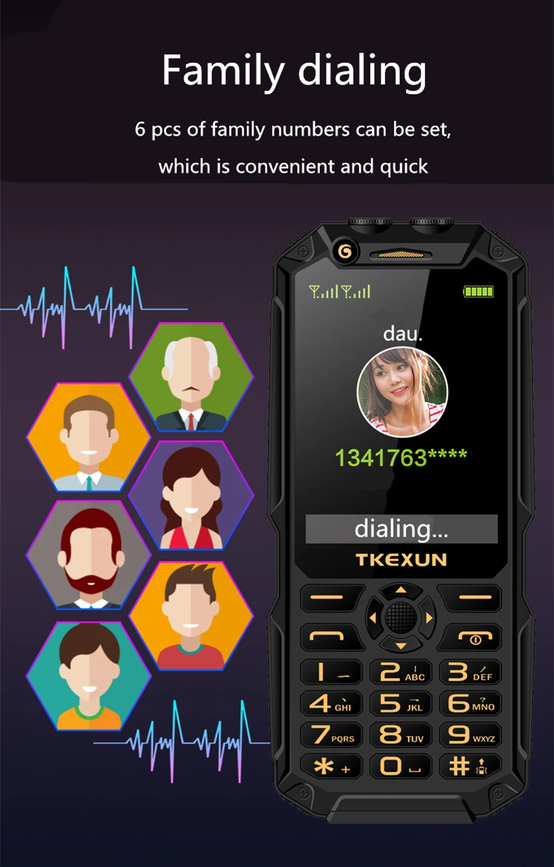 Открытый ударопрочный пылезащитный Мобильный телефон TKEXUN Q8A power Bank Celulares 3,0 дюймов фонарик Wifi Быстрый циферблат 3g мобильный телефон