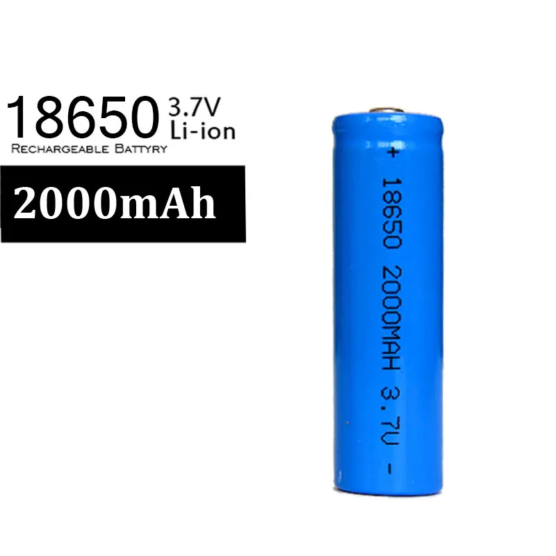 100% New Brand 4pcs/lot 18650 2000mah Battery 3.7v Li-ion Rechargeable Lion  Baterie For Led Torch Flashlight - Rechargeable Batteries - AliExpress
