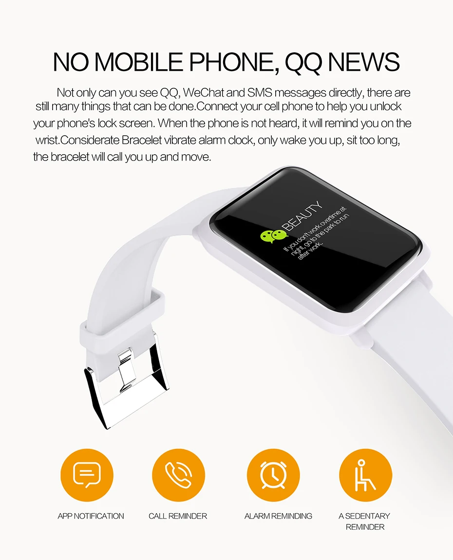 COLMI Smart Watch M28 IP68 Waterproof Bluetooth Heart Rate Blood Pressure Smartwatch for Xiao mi Android IOS Phone 4