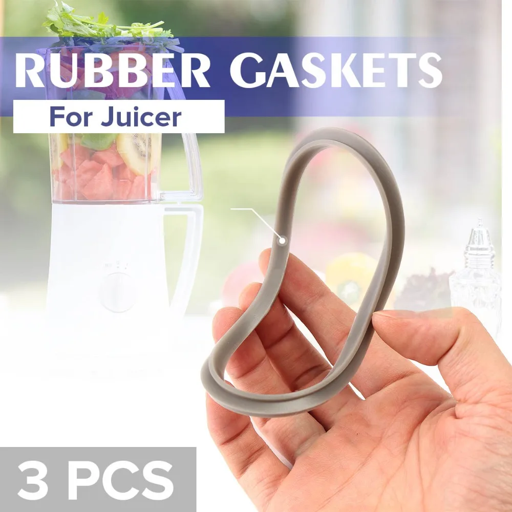 Прочное качество 3 шт. Серые резиновые прокладки для Nutribullet блендер соковыжималка NBR-12 MB1001 соковыжималка запчасти