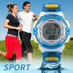 Детские Multi-function светодиодный наручные часы будильник для студента водостойкие спортивные часы Мода цифровые электронные наручные часы