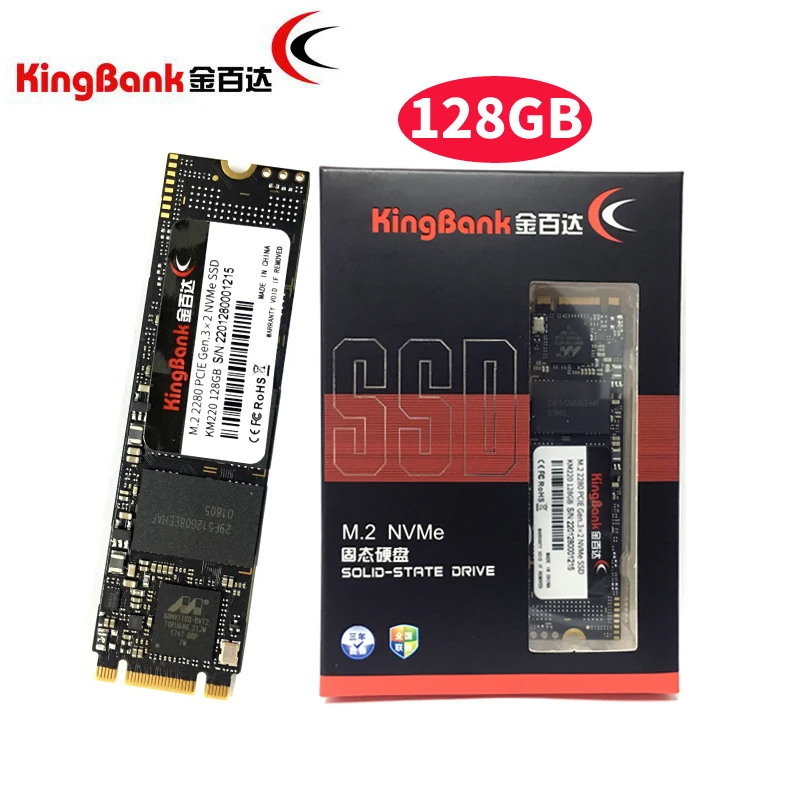 

KingBank KM220 128GB 128GB M.2 2280 PCIE GEN 3X2 SATA NVMe SSD PC Desktop Laptop Server Internal PC Solid State Drive SSD