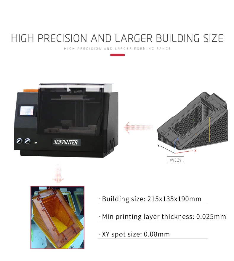 215*135*200 мм конструкция 2K lcd 3D wifi принтер восковая версия литья УФ Смола 10,1 дюймов свет lcd 3D принтер зуб SLA/DLP