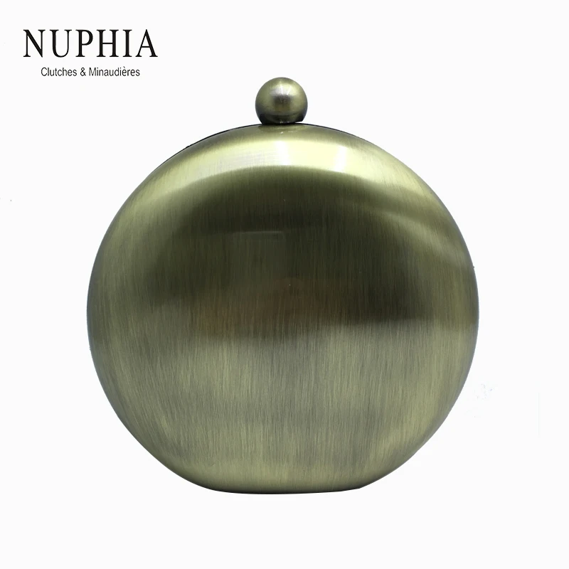 Nophia круглый шар форма металлическая коробка клатчи и вечерние сумки для вечеринки выпускного бала Бронзовый Серебряный черный золотой
