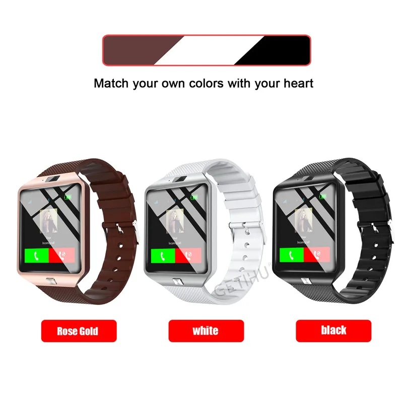 GETIHU Smart Watch DZ09 Digital Smartwatch Wrist with Men Bluetooth Electronics SIM Card For iPhone Samsung Android Phone Sport