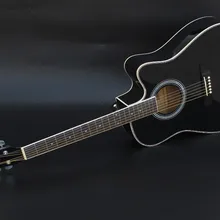 Гитара s 41 дюймов черная акустическая гитара с грифом из палисандра гитара ra с гитарными струнами