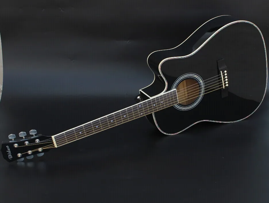 41 14 High quality guitars 41 inch high quality black Acoustic Guitar