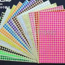 dia.6mm красочный круглый чистый лист бумаги, наклейки, 6120 шт. в одной партии подарок Этикетка для упаковки/ценник/сделай себе сам розовый стикер/логотип/бренд