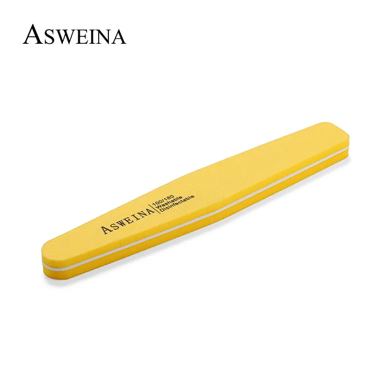 ASWEINA 10 шт./лот двухсторонние пилки для ногтей буфер 100/180 Грит полировка тонкие