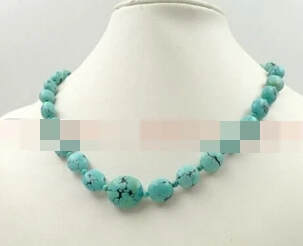 

Jewelr 006453 Tibetan natural turquoise oval beads 18 inches necklace