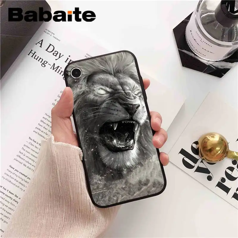 Babaite лев тигр Волк Шаблон Coque Оболочка Чехол для телефона для iPhone X XS MAX 6 6s 7 7plus 8 8Plus 5 5S SE XR 11 11pro 11promax - Цвет: A15