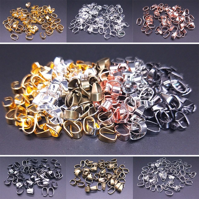 Metal Clasp Pinch Clips Bails  Pinch Bail Clips Pendants - Jewelry  Findings & Components - Aliexpress