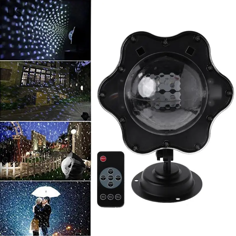 

Waterproof LED Stage Light Romantic Snowfall White Laser Projection Lamp