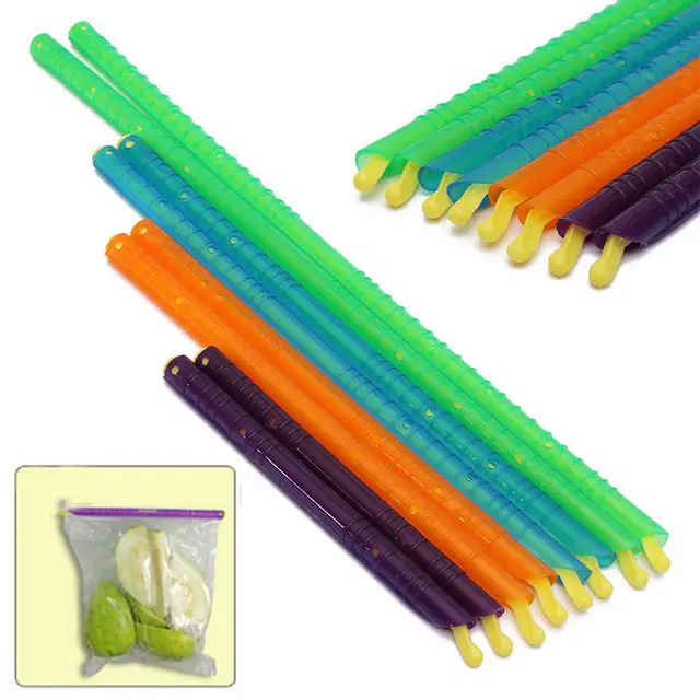 8pcs Seal Stick Storage Chip Bag Fresh Food Snack Clip Grip Coffee 8pcs Seal Stick Storage Chip Bag Fresh Food Snack Clip Grip Coffee Sealing Clips Sealer