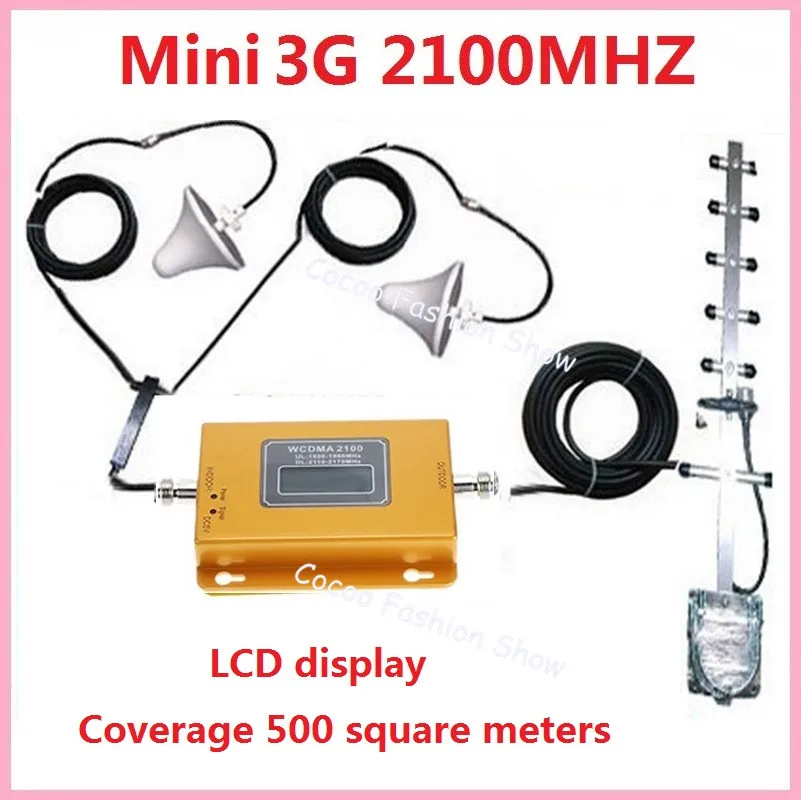 

LCD display !!! 3G UMTS WCDMA 2100Mhz booster +2 indoor Antenna , 3G Cellular repeater signal amplifier 3G booster repeater kits