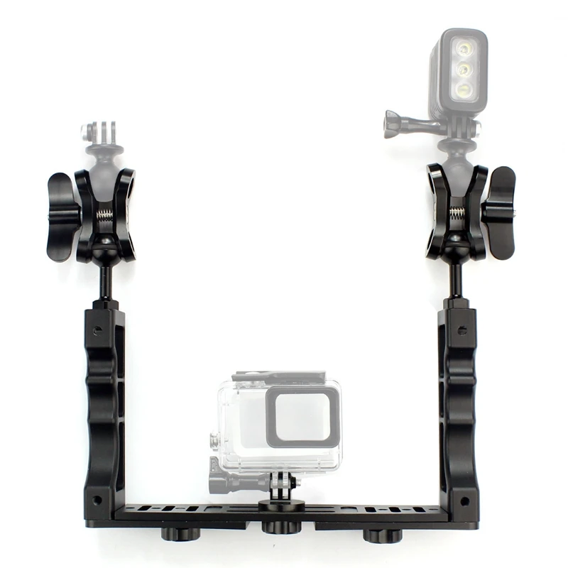 ЧПУ подводный светильник для дайвинга с тремя зажимами, держатель для поддона, стабилизатор для видео Gopro цифровой зеркальной камеры