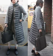 Europe Women Winter Jacket Fur Spliced Sleeve cotton-padded Jacket Long Down Coat Luxury women’s Winter Jackets And Coats TT182