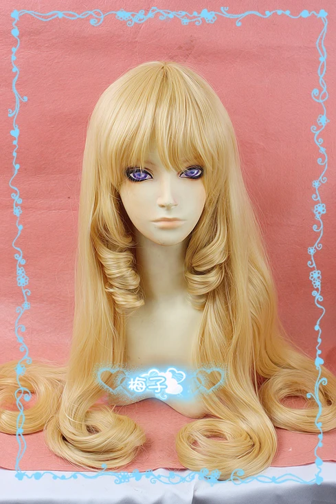 

Free Shipping! Amagi Brilliant Park Latifah Fururanza 100cm Blond Wavy Cosplay Wig  Spot! High Quality!