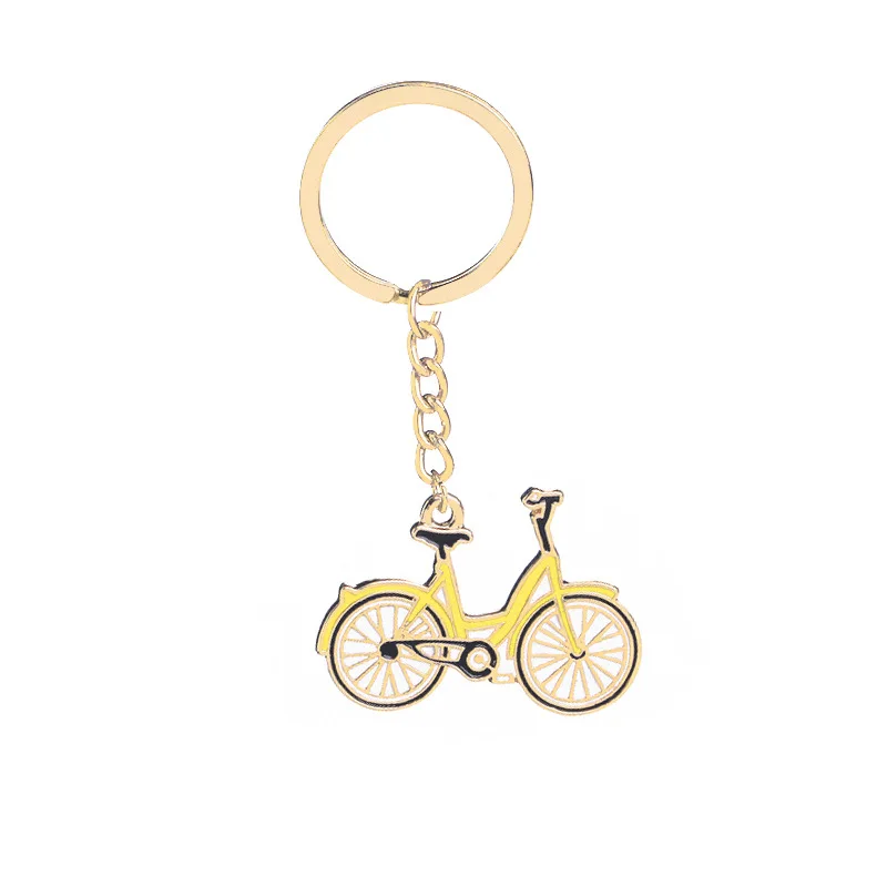 Yellow Color Sharing Mobile Bike Bicycle Keychain Keyring Key Chain