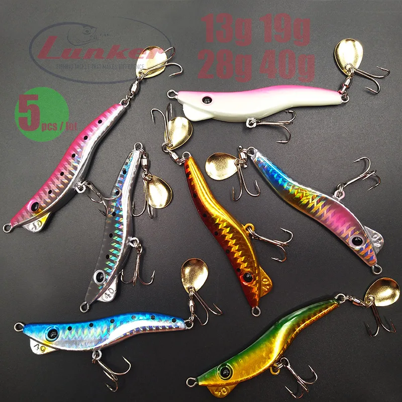 Lunker креветки 13g 19 гр 28 г 40 5 шт металлические приспособления приманка морской крюк