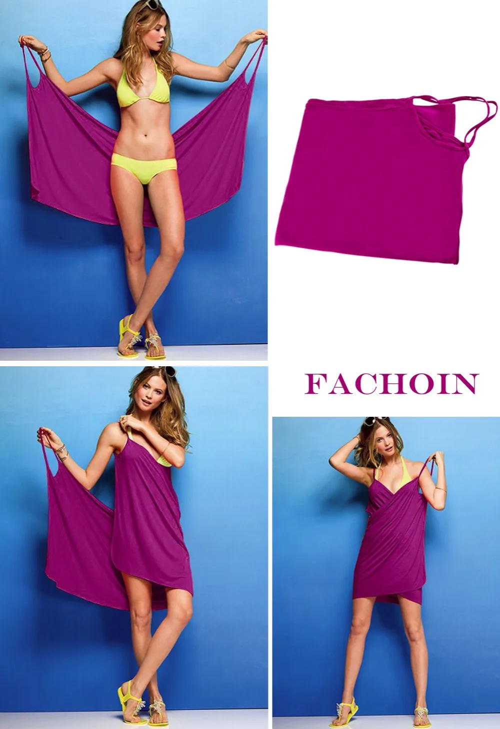 2017 Summer Style Women's Beach bath towel skirt with shoulder straps 8