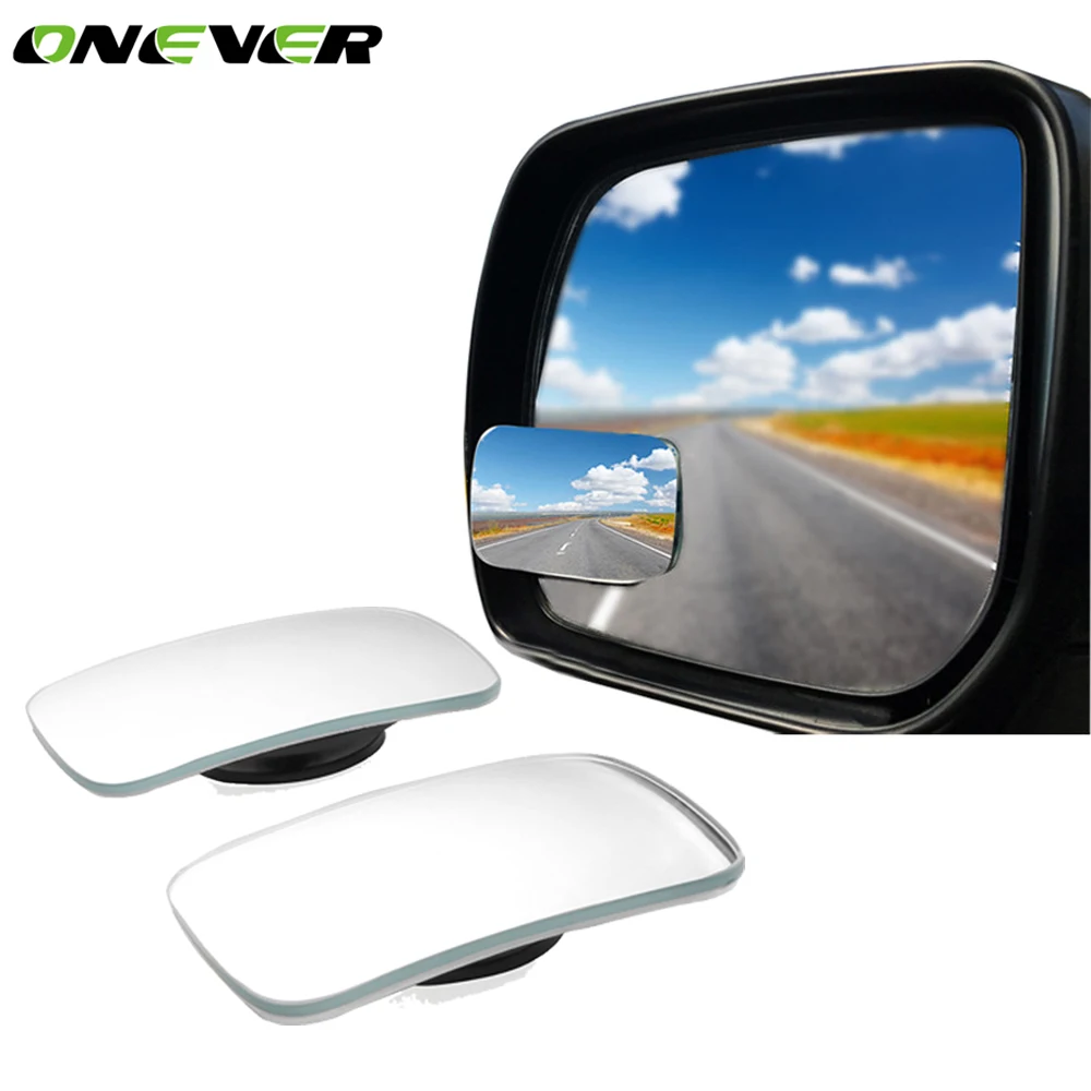 Onever 2 шт., автомобильное широкоугольное зеркало заднего вида, вращение на 360 градусов, Авто заднего вида, вспомогательное парковочное HD Безрамное Зеркало для слепых зон