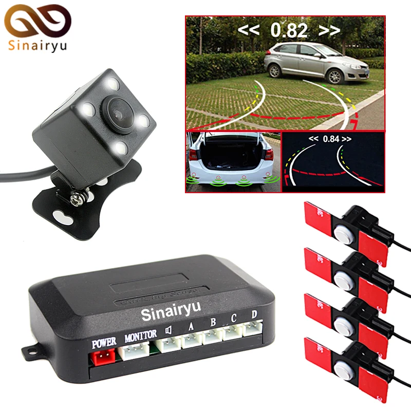

16MM Original Flat Sensors For Auto Parking Monitor Car DVD Player Car Video Parking Sensor With LED Rear View Camera