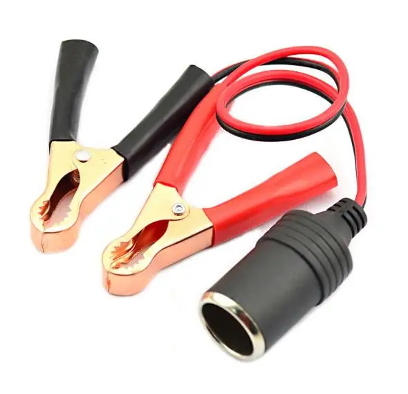 12V Battery Terminal Clip-on Vehicle Car Cigarette Lighter Socket Female Adapter 10A Alligator Clips Extension Cord цена 12V Battery Terminal Clip-on Vehicle Car Cigarette Lighter Socket Female Adapter 10A Alligator Clips Extension Cord цены онлайн