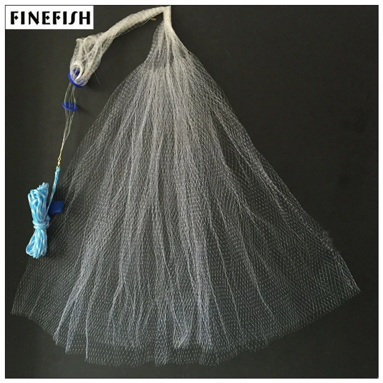 Finefish Without Sinker Cast Net USA Style Hand Throw Fishing Net Small