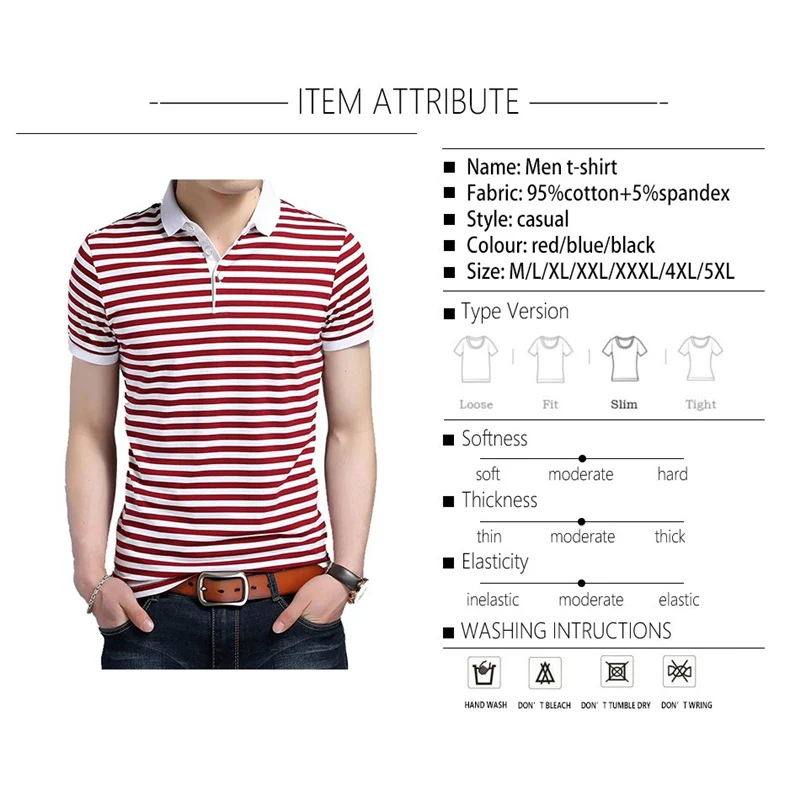 BROWON New Arrival Casual Summer 2018 Me's Short Sleeve T-shirt Turn-down Collar Contrast Color Striped Pullover Mens Clothing BROWON New Arrival Casual Summer 2018 Me's Short Sleeve T-shirt Turn-down Collar Contrast Color Striped Pullover Mens Clothing