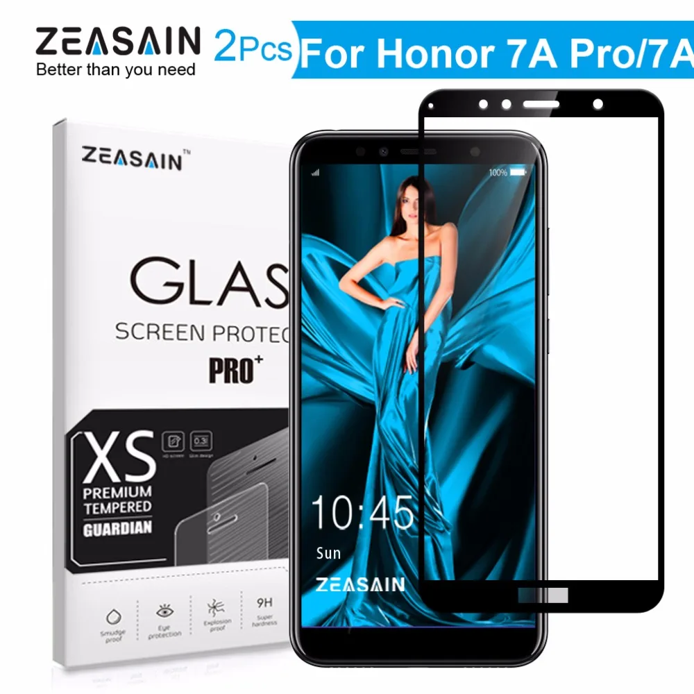 

2 Pack Original ZEASAIN Screen Protector For Huawei Honor 7A Honor7A Pro 7 A Pro Tempered Glass 9H Protective Glass Film