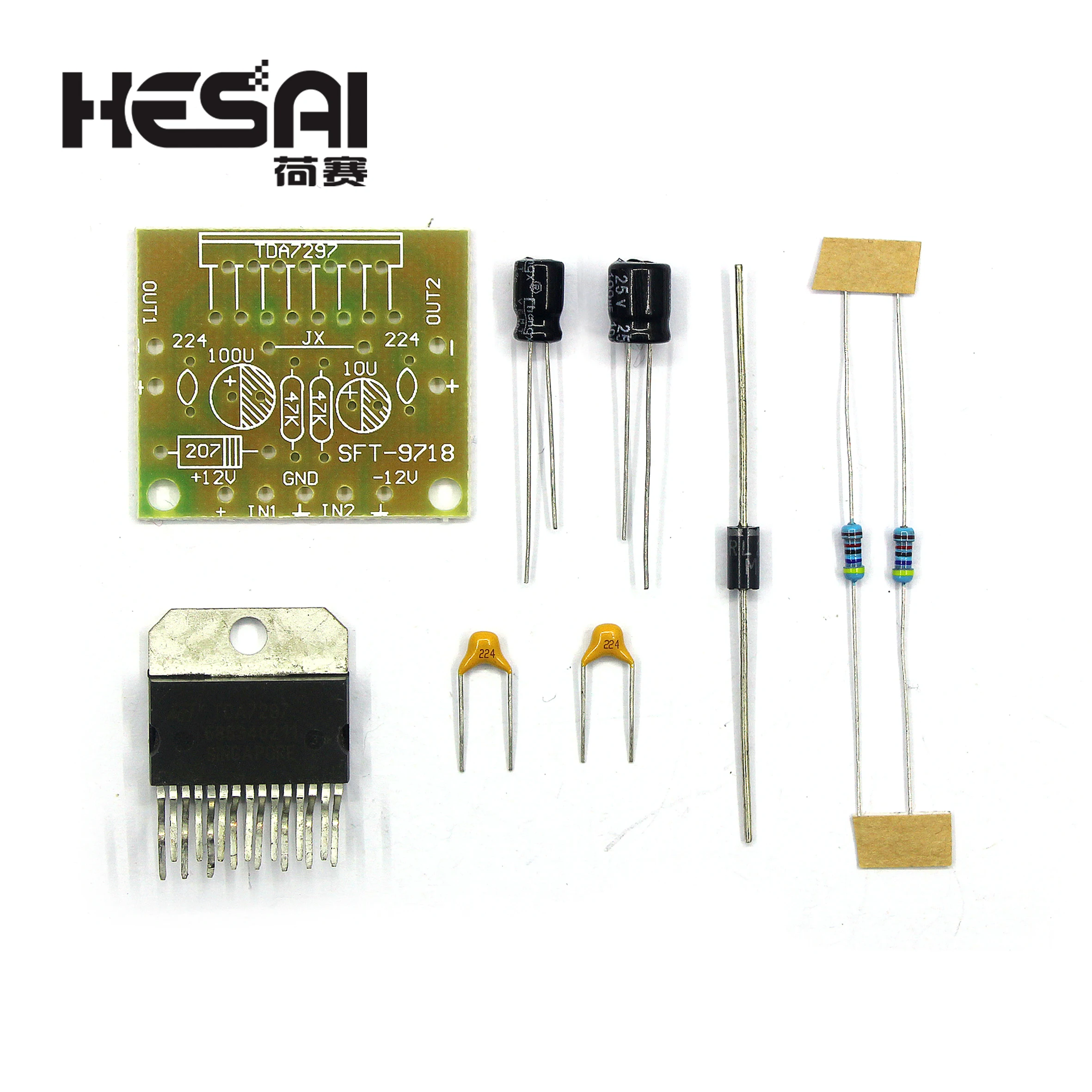12V TDA7297 Amplifier Board 15W x2 Dual-Channel Track Stereo Module Audio Encode