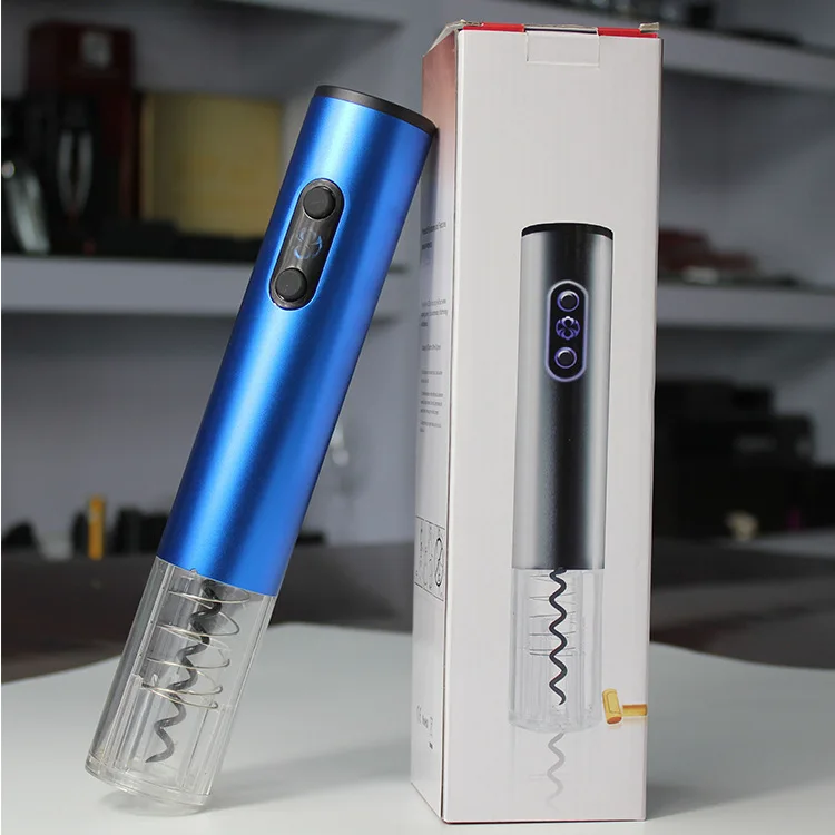 Buy Dry Battery Electric Wine Opener Automatic Bottle Opener Corkscrew Professional Red Wine Opener Foil Cutter Set for Kitchen Tool