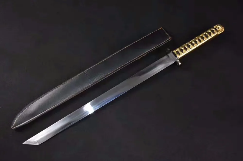 Handle Sword Katana Sharpened High Carbon Steel Straight Blade