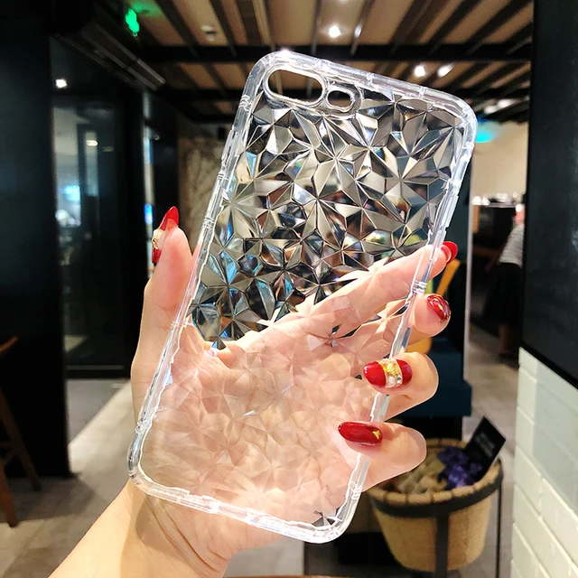 Fashion Diamond Texture Case For iPhone 6 6S 7 8 Plus X