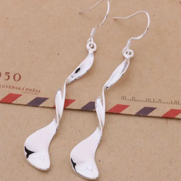 

AE224 925 sterling silver earrings , 925 silver fashion jewelry , beautiful ribbon /bzlakqsa astajkaa