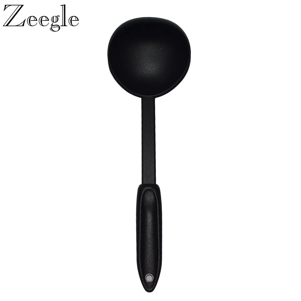 

Zeggle Long Handle Spoon Nylon Soup Spoons Kitchen Cooking Ladle Scoop Dinerware Tableware Utensils Tools