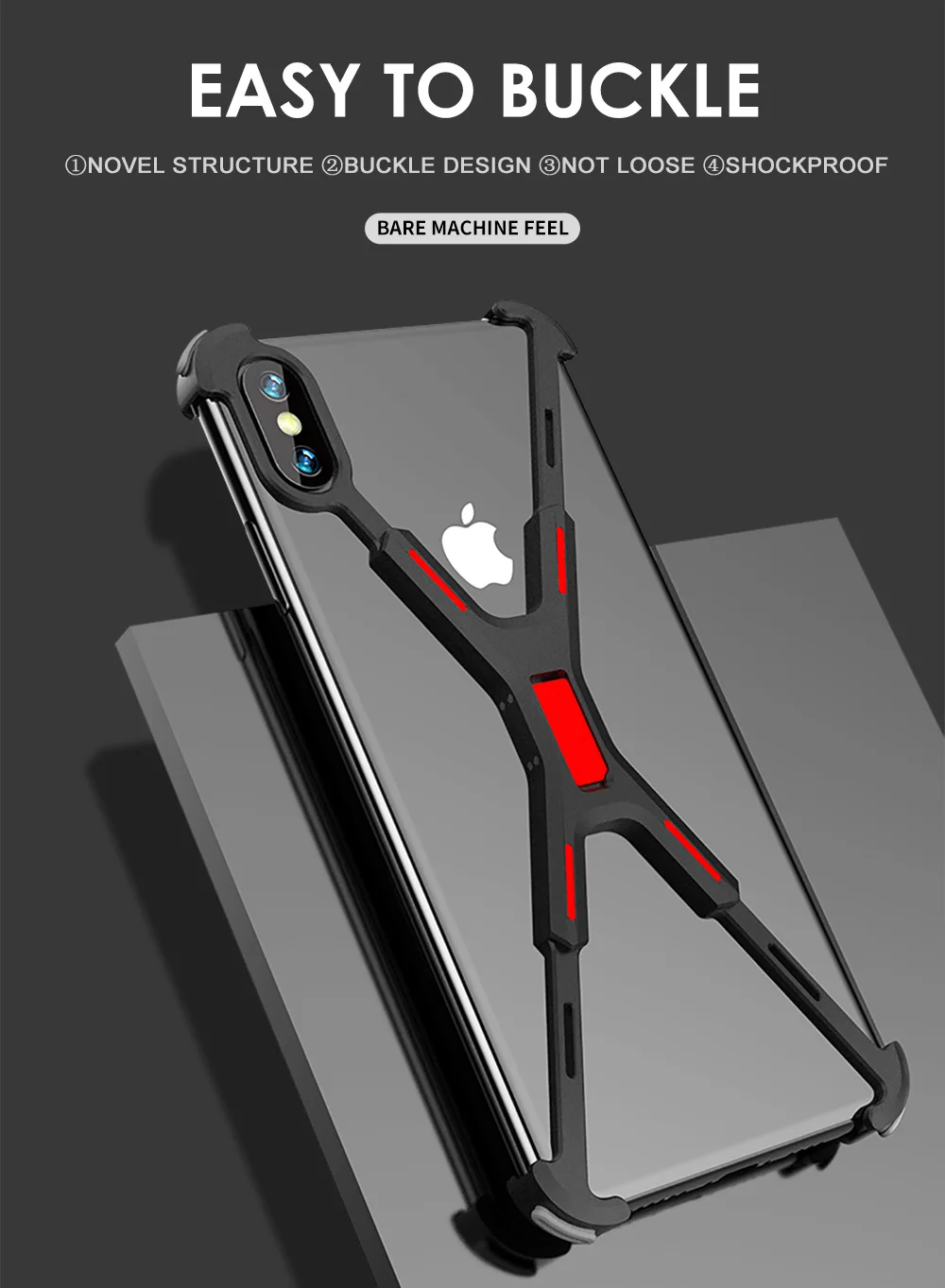 R-Just X shape механический защитный чехол для телефона для iPhone X XS задняя крышка для телефона для iPhone XS Max противоударный чехол-бампер