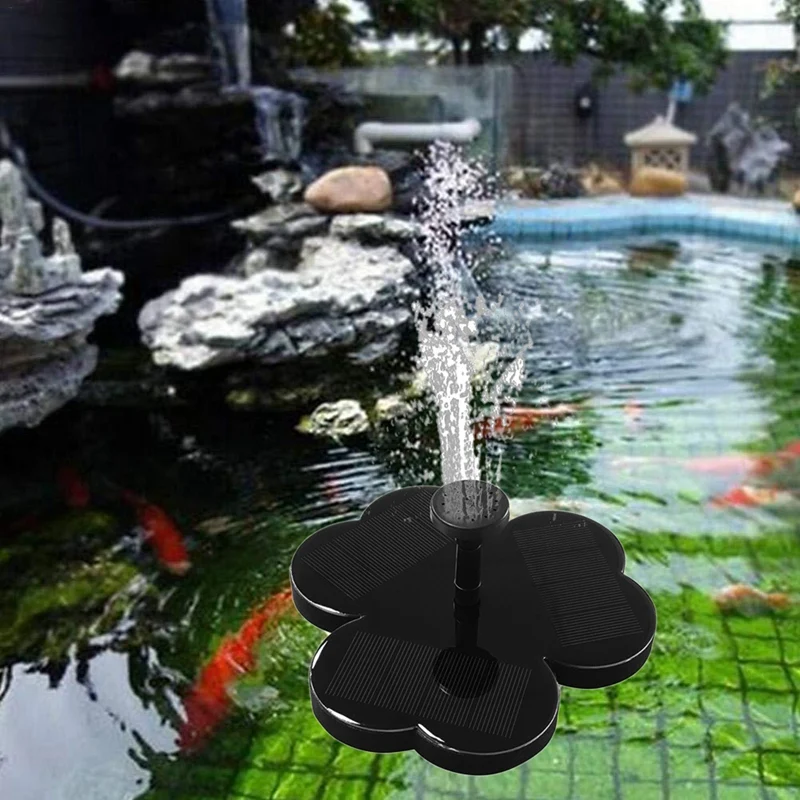 Солнечная энергия птица ванная фонтан воды плавающий небольшой пруд сад Патио Украшение трифолиат солнечный фонтан черный Мода