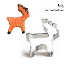 Рождественский олень прессы для печенья Обледенение наборы овощи печенье резак инструменты формы для штукатурки из нержавеющей стали