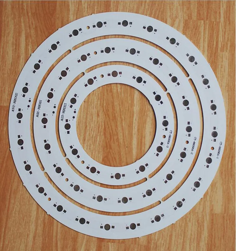 24W High Power LED Round Heat Sink D 250mm Aluminum Base Plate 5PCSin