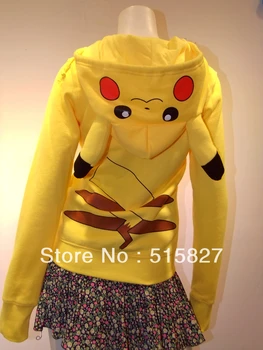 

Japan Anime Lady Fashionable Cool Pokemon Pikachu Fashion Casual Hoodie Hoody Cosplay Costume Clothes for women