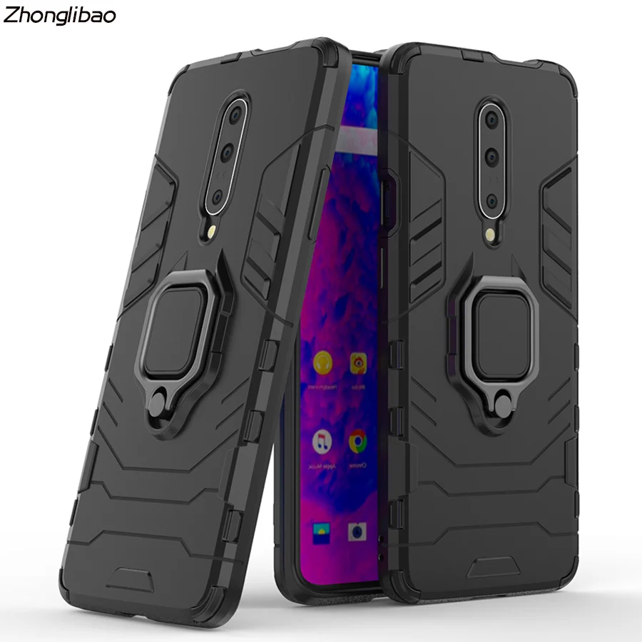 

Shockproof Armor Case for Oneplus 7 Pro Car Magnetic Holder Stand Silicone Hard Pc Cover for Oneplus7pro One Plus 7 Pro 7pro