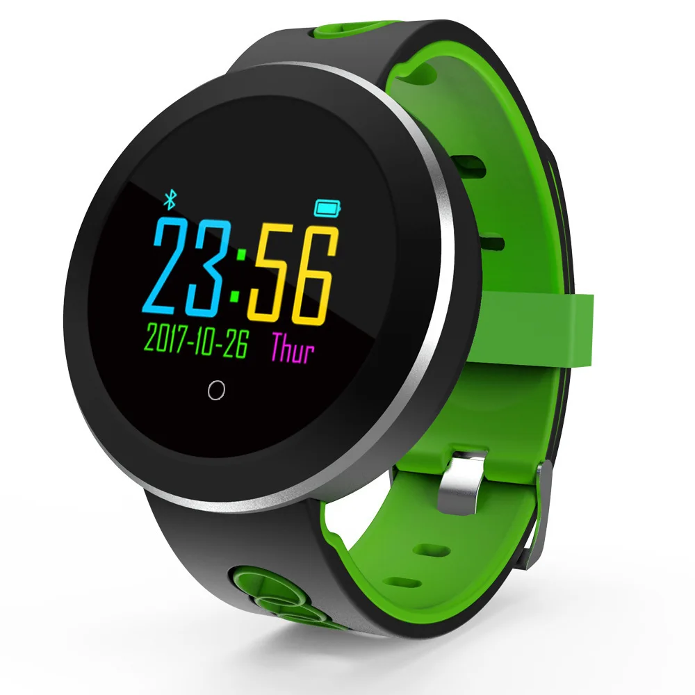 Q8 Pro Smart Watch Фитнес трекер ремешок для умного браслета Ip68 Водонепроницаемый монитор сердечного ритма спортивный браслет для Ios и Android телефон - Color: Green