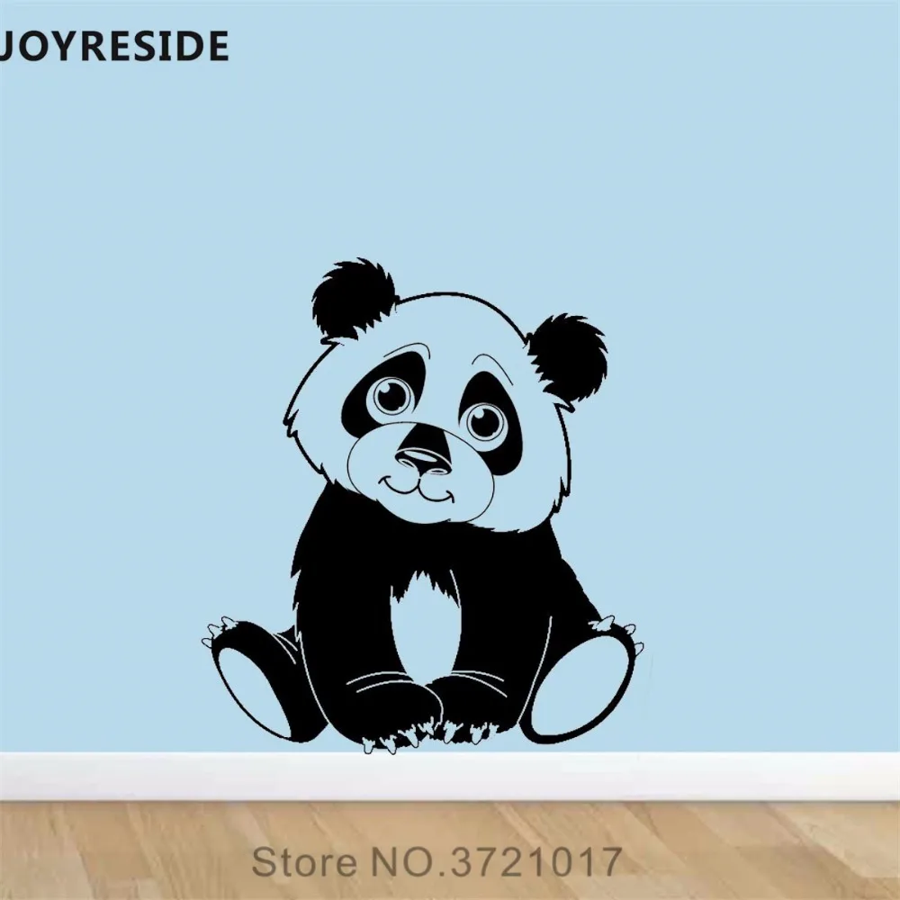 JOYRESIDE маленькая панда Наклейка на стену милые панды Настенная Наклейка с животным виниловая наклейка домашний декор для детской спальни дизайн интерьера A757