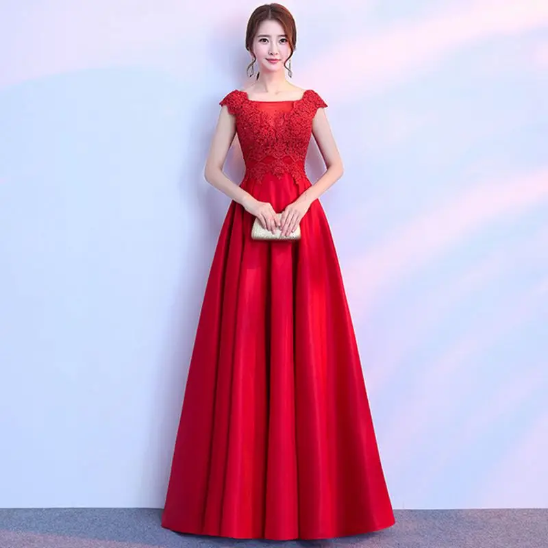 Китайский красный длинный женский Cheongsam Сексуальная кружевная полая Qipao благородные женские вечерние платья сценическая одежда для выступлений