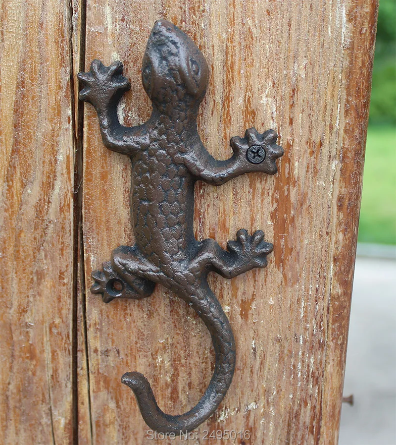 Cast Iron Gecko Hook brownin Hooks & Rails from Home & Garden on