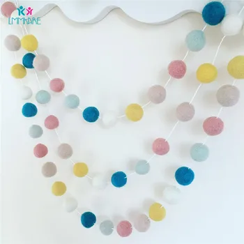 

Baby Bedroom Decoration Felt Ball Wool Ball String Home Hanging Articles Children's Room Decoration Background Bedding Set